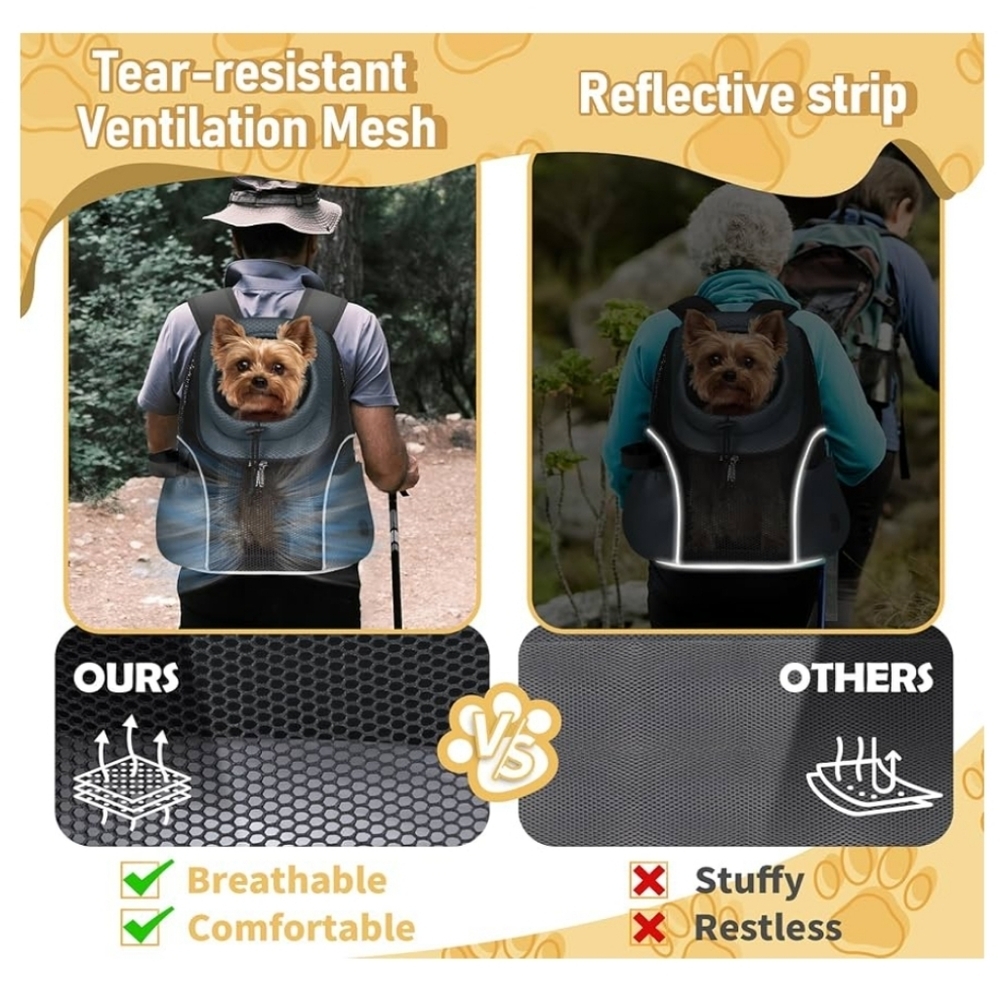 Pet Carrier Backpack with Mesh Window - Picture 2 of 16